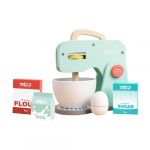 Owl & Fox Set de Pâtisserie en Bois, Jouet de Cuisine Imitation, Batteur avec Accessoires ; Jeu de Rôle Cuisine pour Enfants à partir de 3 Ans, Dimensions 20x12x23 cm