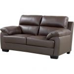 Habitat et Jardin Canap&eacute; cuir et PVC -Cardiff-- 163 x 92 x 93 cm - 2 places - Chocolat
