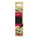 Herbin 20891T - Set de 3 feutres de calligraphie, larg. 2,5/3,6/4,8, coloris noir