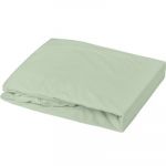Domiva Drap housse en coton vert de gris (40 x 80 cm)