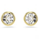 Swarovski Clous d'oreilles Imber, Coupe ronde, Blanches, Placage de ton or