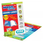 Elba 1 paquet de 5 + 5 Magic Cover Couvre-Livres en PVC Lisse Incolore
