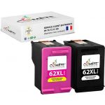 62 XL 2 Cartouc s d'encre Compatibles avec HP 62 XL Noir/Couleur (C2P05AE+C2P07AE) pour imprimante HP Deskjet Envy