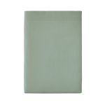 Essix Drap plat uni en percale de coton vert sauge 240x300