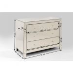 Kare Design Commode Luxury Champagne 3 tiroirs