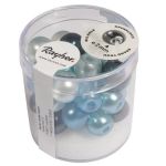 Rayher Renaissance Perles verre cir&eacute; &oslash; 10 mm 32 pc gros trou turquoise, 14474000