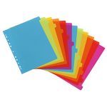 Viquel Jeu de 12 intercalaires polypro A4 maxi. Coloris fluo multicolores