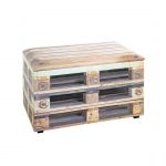 Haku Möbel Coffre de Rangement Vintage "Palette II" 65cm Marron