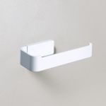 COSMIC Nea porte-papier toilette porte roleau dérouleur de papier toilette blanc murale avec vis ou adhésif