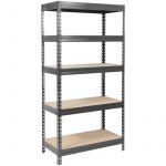 &Eacute;tag&egrave;re m&eacute;tallique de Rangement renforc&eacute;e &agrave; Charge Lourde 5 &Eacute;tages Gris anthracite 220 x 90 x 60 cm Charge Max : 875 kg