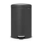 Brabantia Poubelle &agrave; P&eacute;dale newIcon, 20 litres, Mineral Infinite Grey - 114182