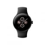 Google Montre connectée Pixel Watch 2 - Boîtier en aluminium Noir Mat - Bracelet sport Noir Volcanique - Wifi