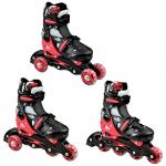 Raven Rollers 3en 1 Singer réglables, modifiable Noir/Rouge 37-40(23,5cm-25,5cm)