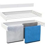 Étendoir à Linge Mural, Séchoir Vertical, Coulissant De Bas En Haut, Séchoir Rétractable Et