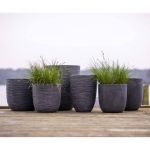Capi Pot à fleurs Waste Rib 35x34 cm Gris