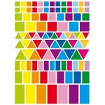 CTOP Gommettes mix g&eacute;ometriques de 1 &agrave; 4 cm x 324 pi&egrave;ces