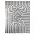 Jadorel - Tapis salon et chambre 80x150 gris rectangle tiss&eacute; motif g&eacute;om&eacute;trique arcril