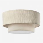 Plafonnier Lumira Blanc Gardenia - Beige Lin &Oslash;40 Cm