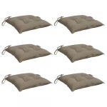 VidaXL Coussins de palette lot de 6 taupe 50x50x7 cm tissu oxford Taupe