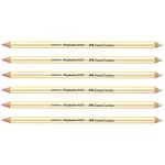 Faber-Castell 205021 - Stylo Gomme Perfection 7057 Double Face Souple et Rigide - Lot de 6