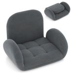 Coast Folding Play Chair for Adults Grey 88-60 x 72 x 40-57 cm - Fauteuil inclinable pour la lecture, le jeu et la m&eacute;ditation