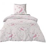 Housse de couette + 1 taie 140 x 200 cm Rina petite licorne