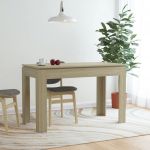 VidaXL Table de Salle à Manger Aggloméré 120x60x76 cm Chêne Sonoma