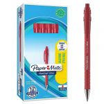 Paper Mate Flexgrip Ultra stylo bille rétractable pointe moyenne (1,0 mm) encre rouge boîte de 12