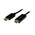 StarTech.com DP2HDMM2MB - Câble adaptateur DisplayPort vers HDMI de 2 m M/M 4K Noir