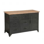 Commode torof 6 tiroirs et 1 porte 108 x 41,5 x 70,5 cm métal n