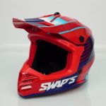 Casque de moto cross rouge pour enfant Taille L 51-52cm Swaps