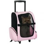Pawhut Sac chien - Tissus - 42x25x55cm - rose