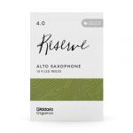 D'Addario Organique Reserve Alto Anches de Saxophone - Anches Sax - Le Premier et le Seul Roseau Biologique - 4.0 Force, 10 Paquet