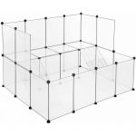 Songmics Enclos modulable - Parc pour petits animaux - Cochon d'Inde - Lapins - Hamsters - Rongeur - Planche transparent LPC004W01