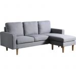 Habitat et Jardin Canap&eacute; d'angle r&eacute;versible en tissu -Gabby- 3 places - Gris Clair