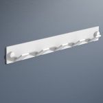 Doporro Pat&egrave;re Murale en Acier Inoxydable 5 Crochets pour Suspendre Manteaux Sacs Chapeaux Porte Manteaux Anti-chute Accroche Serviette 300&times;35 MM