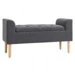 Homcom Banquette coffre de rangement 116x44x58cm Gris
