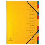 Exacompta Lot de 8 trieurs 12 compartiments - Jaune - 54129E