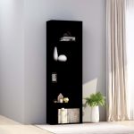 VidaXL Bibliothèque à 5 niveaux Noir 60x30x189 cm Aggloméré