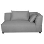 Miliboo Module d'angle droit pour canapé en tissu gris clair PLURIEL