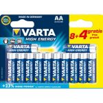 Varta 12 piles alcalines AA LR06 High Energy 1.5V