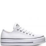 Converse Chaussures casual Chuck Taylor All Star Lift Clean Platform Basses Cuir Blanc - Taille 39