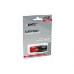 Emtec Clé USB 3.0 (3.2) Click Easy B110, Mémoire Flash Drive De 256 Go, Stockage Externe, Lecture 20Mb/S, Écriture 10Mb/S, Click Easy - 21 X 57 X 12 Mm, Rouge ECMMD256GB113