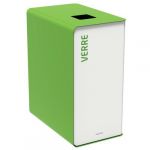 Rossignol Cubatri Poubelle de tri sélectif du verre en acier 65l - Vert