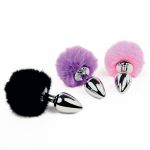 FeelzToys Plug Anal Queue de Lapin Bunny Tails Violet Parme