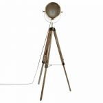 Atmosphera Lampadaire bois et métal Ebor - Hauteur 152 cm - Marron