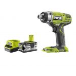 Ryobi Pack Visseuse &agrave; choc 18V OnePlus R18ID3-0 - 1 batterie 4.0Ah - 1 chargeur rapide 2.0Ah RC18120-140