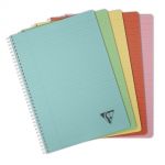 Clairefontaine 327146C Collection Linicolor ESSENCE Un Cahier à Spirale - A4 21x29,7 cm - 180 Pages Lignées avec Marge - Papier Blanc 90g - Couverture Polypro Transparent - Couleur Aléatoire