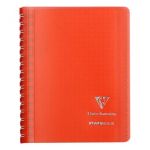 Clairefontaine 321601C - Carnet Kover Book 90x140, 100p./50 feuilles 90 g/m² reliure intégrale, couv. envel. transparentes assorties (6), quadrillé 5x5