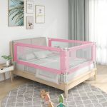 VidaXL Barri&egrave;re de s&eacute;curit&eacute; de lit d'enfant Rose 190x25 cm Tissu